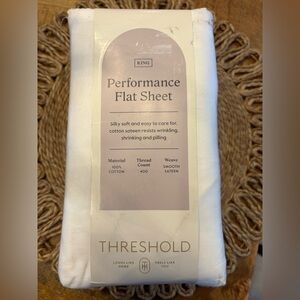 New Threshold Performance Flat Sheet - Cream